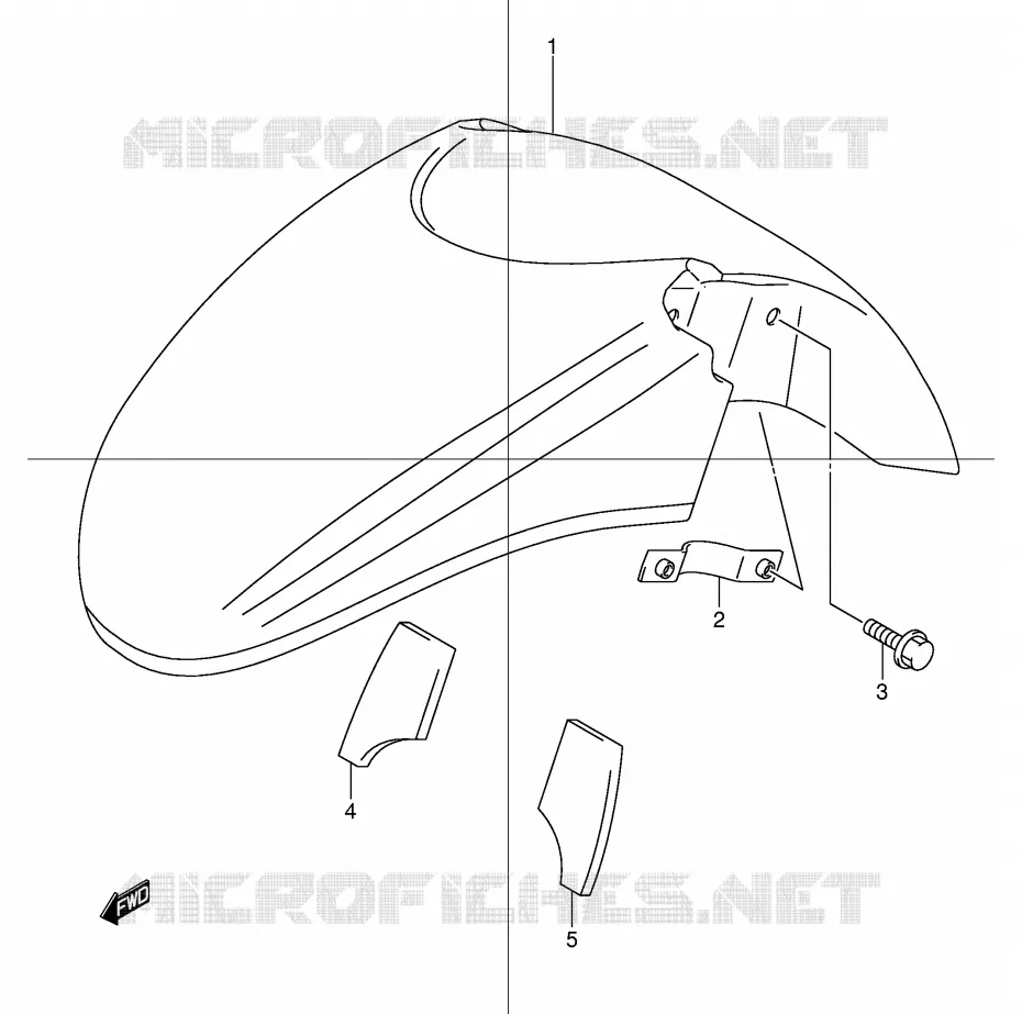 FRONT FENDER Suzuki MOTO 600 BANDIT 2001  GSF600SUK1(E2)