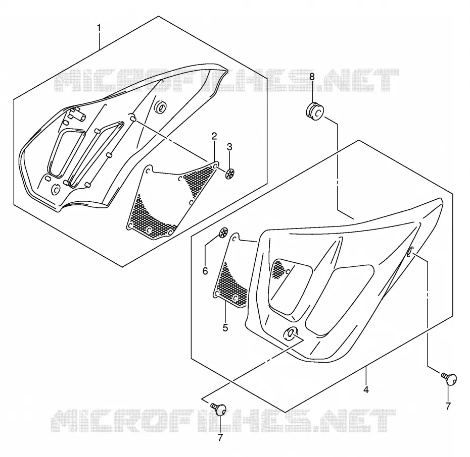 FRONT FRAME COVER (GSF650/A) Suzuki MOTO 650 BANDIT 2006  GSF650SAK6(E2)