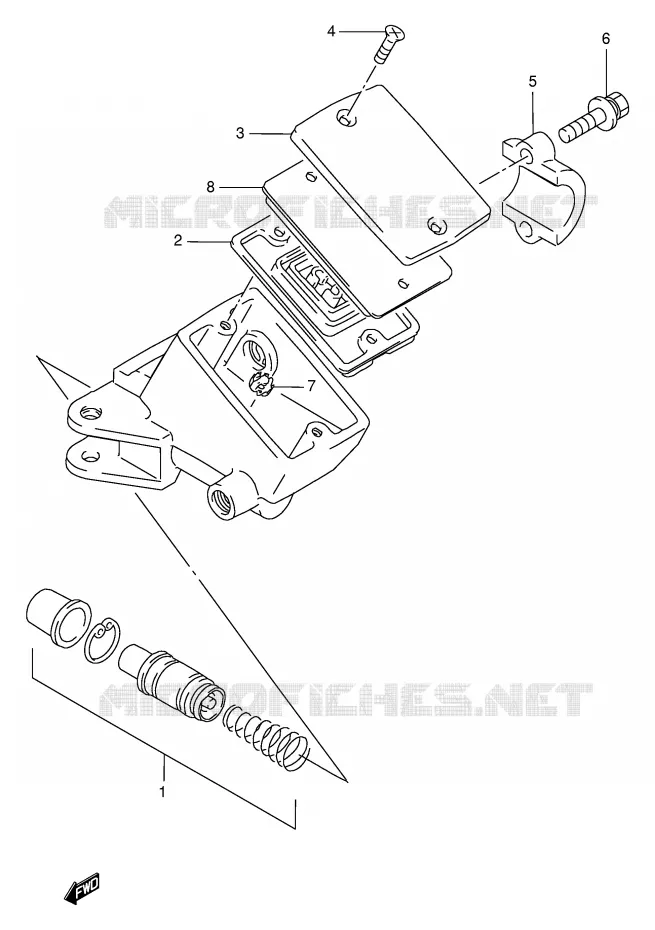 FRONT HOOFDREMCILINDER (MODELE P/R) Suzuki MOTO 1100 GSX-R 1996  GSX-R1100WSKT(E2)