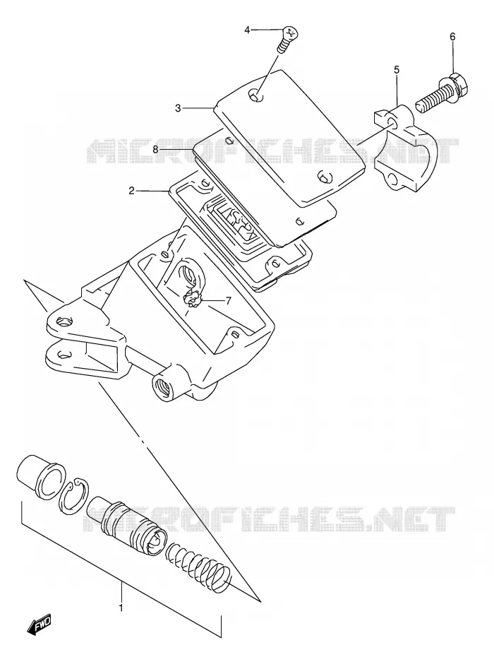 FRONT HOOFDREMCILINDER (MODELE P/R) Suzuki MOTO 1100 GSX-R 1996  GSX-R1100WT(E28)