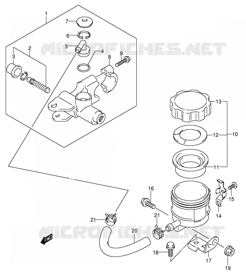 FRONT HOOFDREMCILINDER Suzuki MOTO 600 GSX-R 2003  GSX-R600U2K3(E2)