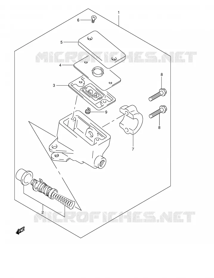 FRONT HOOFDREMCILINDER (VOIR NOTE) Suzuki MOTO 600 BANDIT 2002  GSF600SUK2(E2)