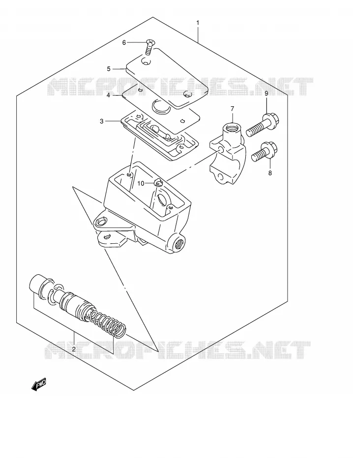 FRONT HOOFDREMCILINDER (VOIR NOTE) Suzuki MOTO 600 BANDIT 2004  GSF600SK4(E2)