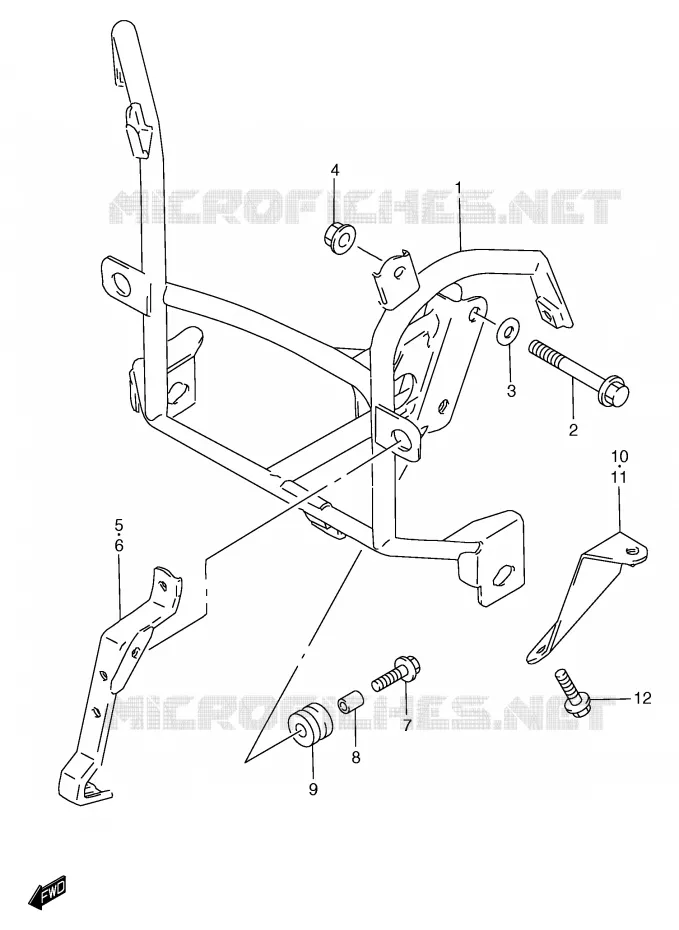 FRONT KUIP VERBLIJF (GSF1200ST/SV/SAV/SW/SAW/SX/SAX/SY/SAY) Suzuki MOTO 1200 BANDIT 1996  GSF1200T(E2)