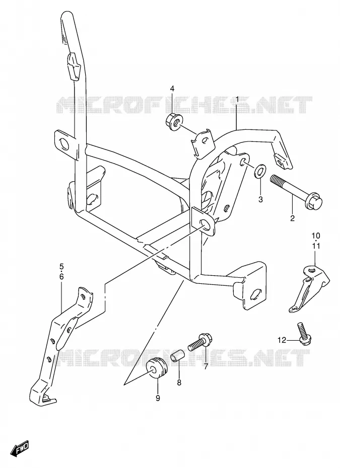 FRONT KUIP VERBLIJF (GSF600ST/SUT/SV/SUV/SW/SUW/SX/SUX) Suzuki MOTO 600 BANDIT 1999  GSF600X/GSF600SX/GSF600UX/GSF600SUX
