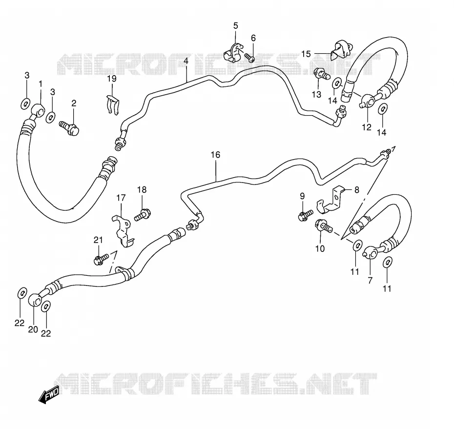 FRONT REMSLANG (GSF1200SAV) Suzuki MOTO 1200 BANDIT 2000  GSF1200SY(E28)
