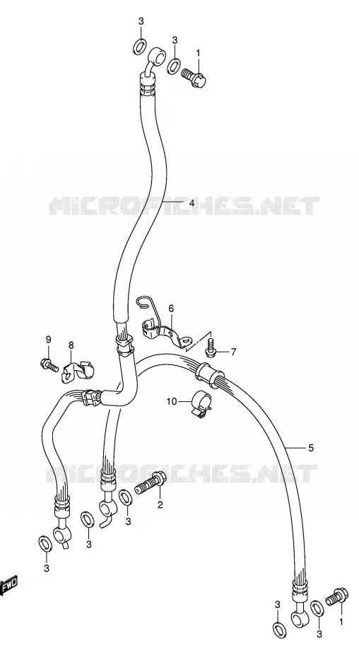 FRONT REMSLANG (GSF650K5/UK5/SK5/SUK5/K6/UK6/SK6/SUK6) Suzuki MOTO 650 BANDIT 2006  GSF650SAK6(E2)