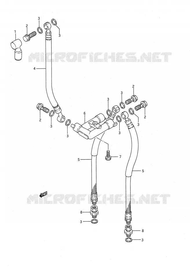 FRONT REMSLANG Suzuki MOTO 1100 GSX-F 1990  GSX1100FL(E28)