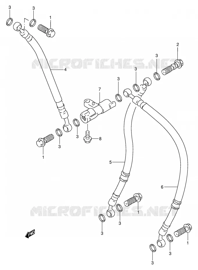 FRONT REMSLANG Suzuki MOTO 400 GSX-R 1991  GSX-R400RFM(E30)