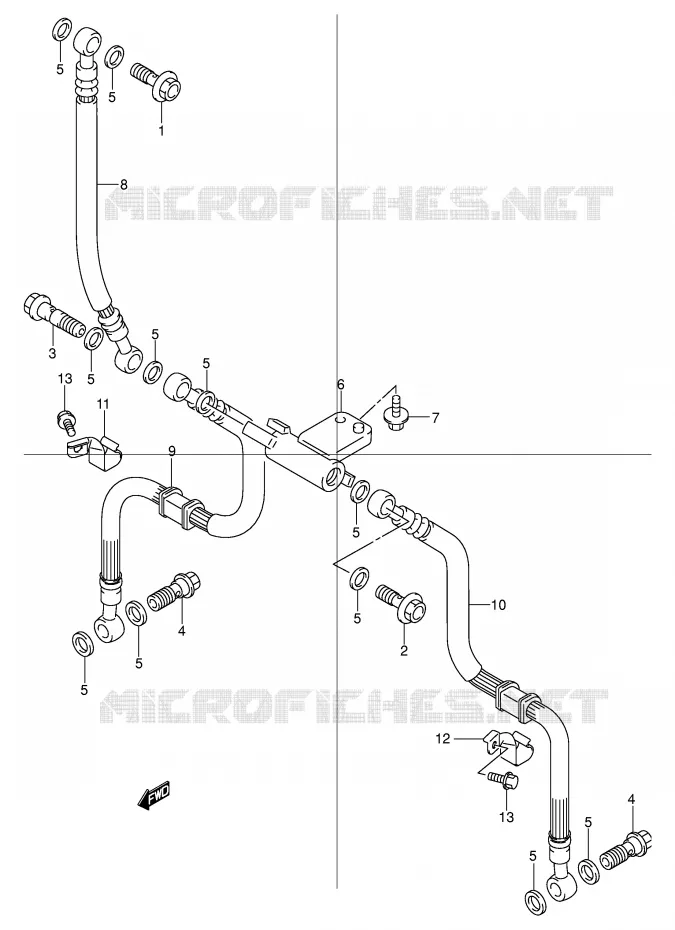 FRONT REMSLANG Suzuki MOTO 600 BANDIT 2000  GSF600SY(E2)