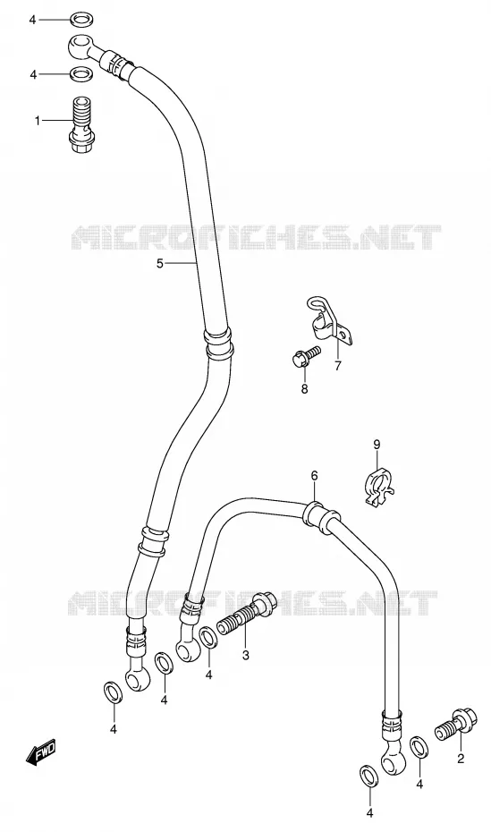 FRONT REMSLANG Suzuki MOTO 600 GSX-R 2004  GSX-R600U3K4(E2)