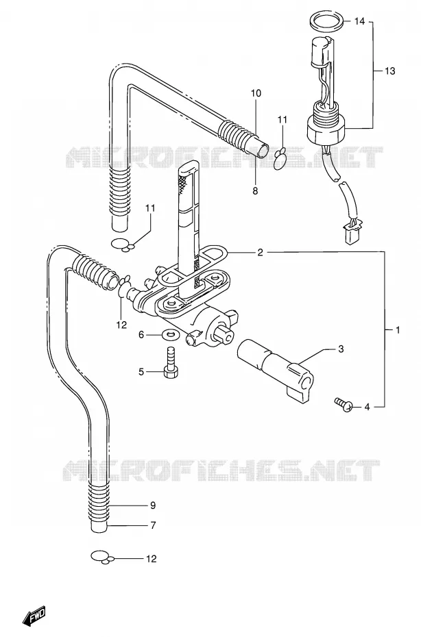 FUEL COCK (MODELE S) Suzuki MOTO 1100 GSX-R 1996  GSX-R1100WT(E2)