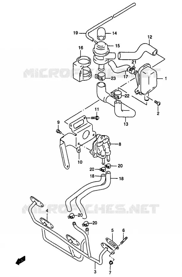FUEL EVAP SYSTEM (GSF1200SAV/SAW/SAX/SAY E18) Suzuki MOTO 1200 BANDIT 1999  GSF1200X/GSF1200SX/GSF1200SAX