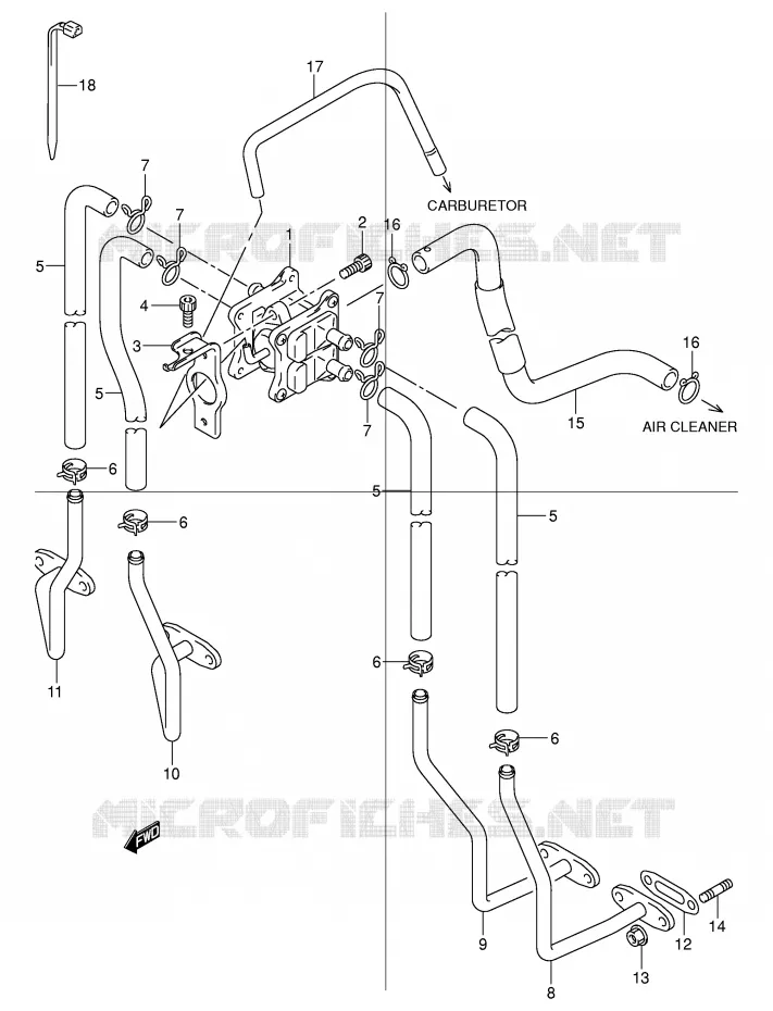FUEL EVAP SYSTEM Suzuki MOTO 600 BANDIT 2001  GSF600K1(E2)
