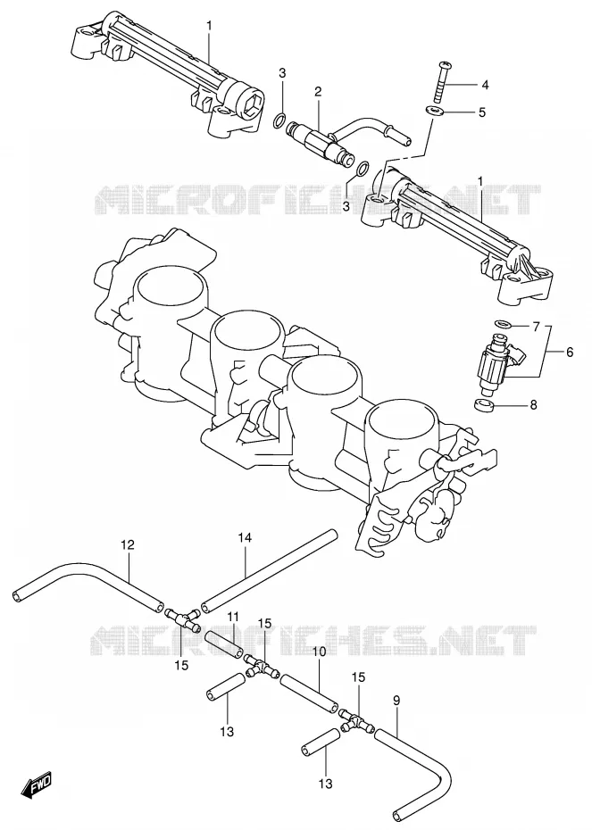 GASKLEPHUIS SLANG / JOINT Suzuki MOTO 600 GSX-R 2005  GSX-R600U3K5(E2)