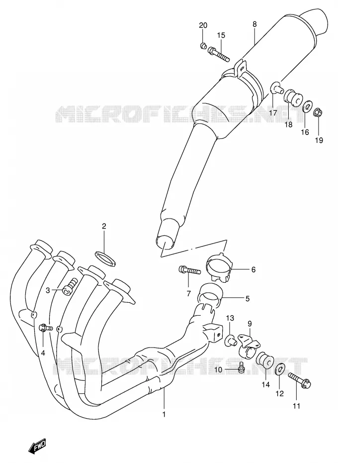 GELUIDDEMPER Suzuki MOTO 400 GSX-R 1993  GSX-R400RP(E30)