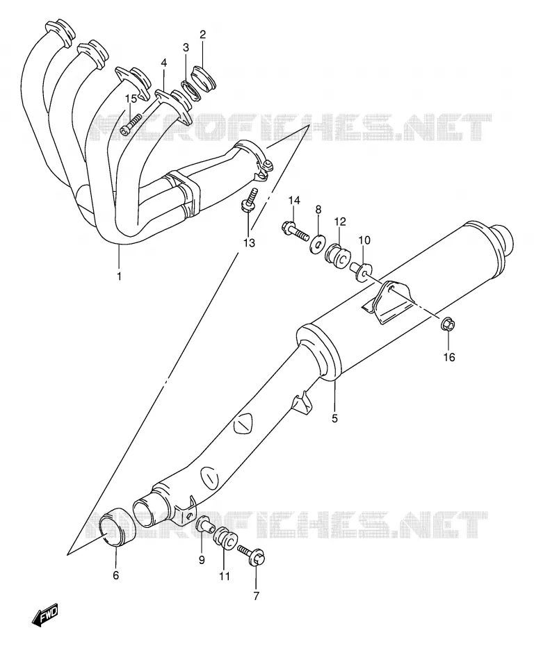GELUIDDEMPER Suzuki MOTO 600 BANDIT 1998  GSF600SUW(E2)