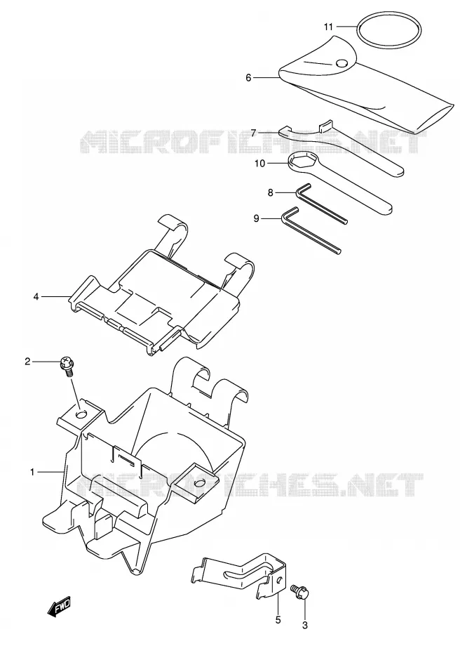 GEREEDSCHAPSKIST Suzuki MOTO 650 BANDIT 2006  GSF650UAK6(E2)