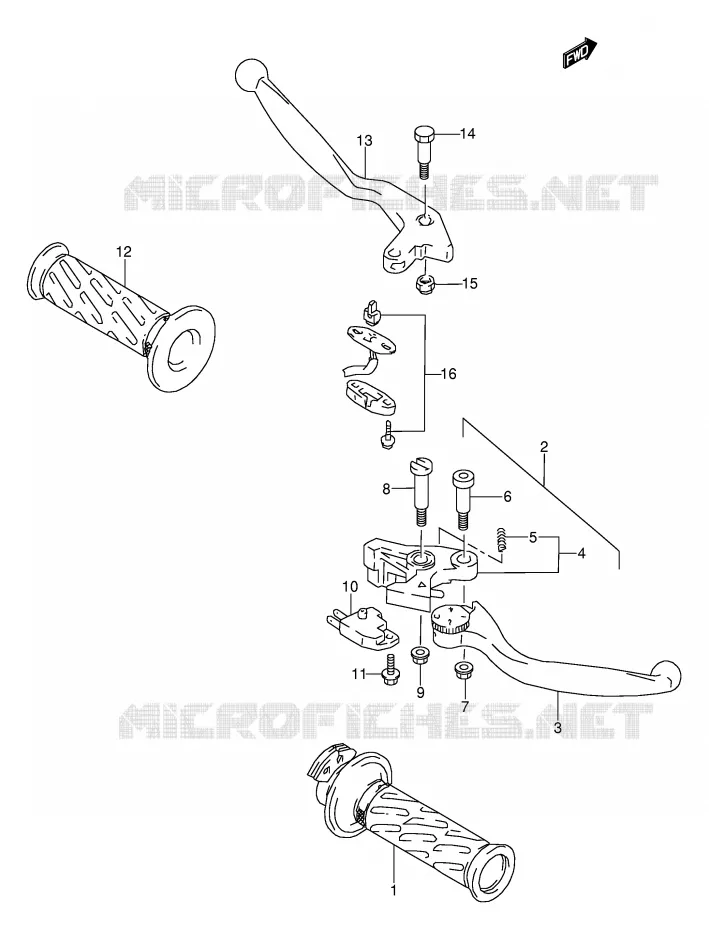 HANDGRIPS - LEVERS Suzuki MOTO 1100 GSX-R 1995  GSX-R1100WS(E28)