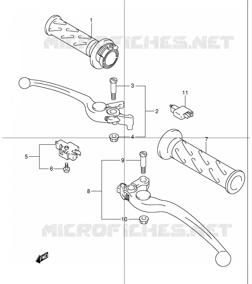 HANDGRIPS - LEVERS Suzuki MOTO 1200 BANDIT 2005  GSF1200ZK5(E2)