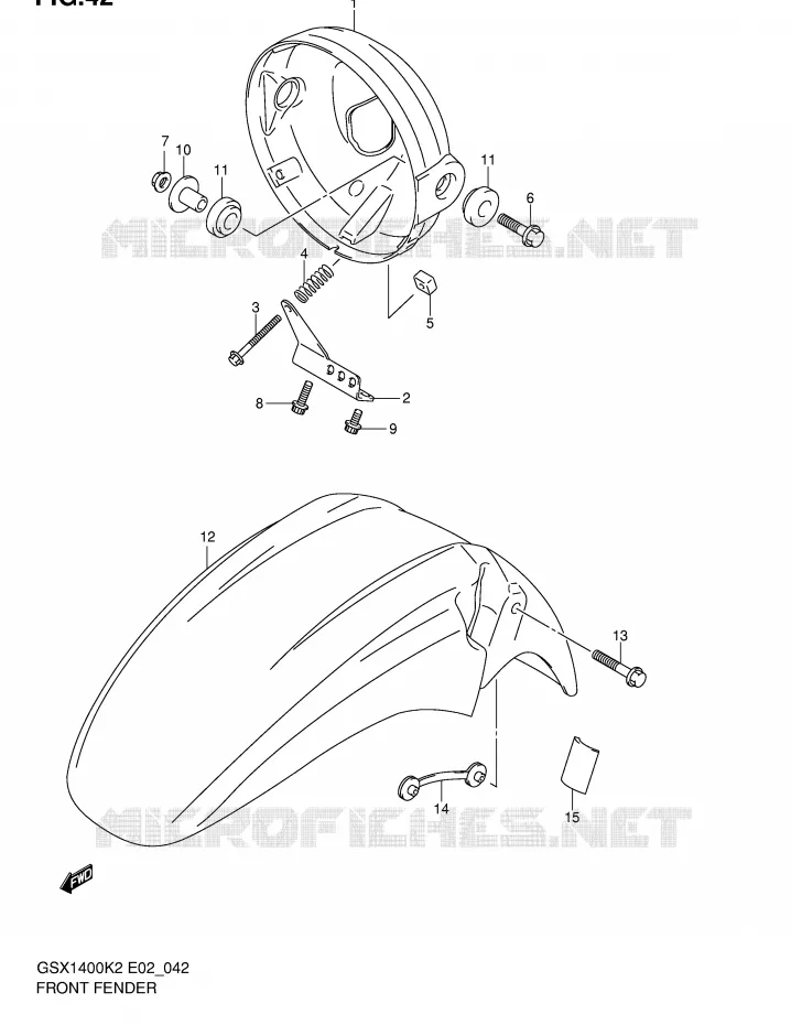HEADLIGHT BOWL Suzuki MOTO 1400 GSX 2003  GSX1400K3(E2)