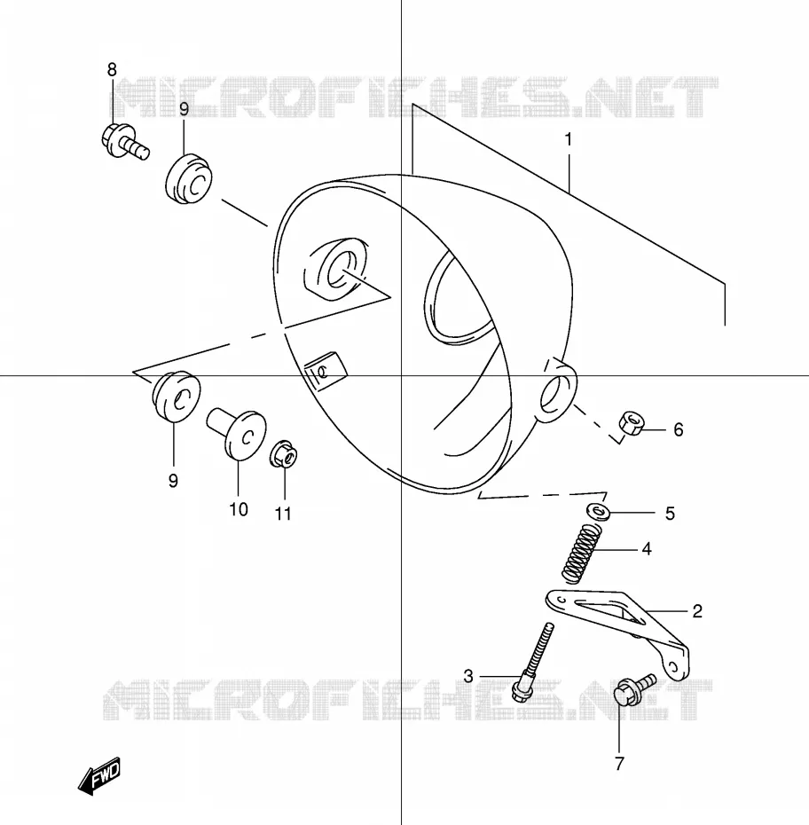 HEADLIGHT BOWL (WITH OUT COWLING) Suzuki MOTO 600 BANDIT 2004  GSF600SUK4(E2)