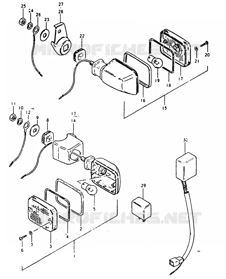 INDICATOREN (E2, E21) Suzuki MOTO 1100 GSX 1980  GSX1100T(T/X)