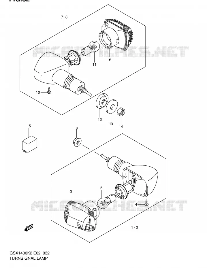 INDICATOREN (E2,E19) Suzuki MOTO 1400 GSX 2002  GSX1400K2(E2)