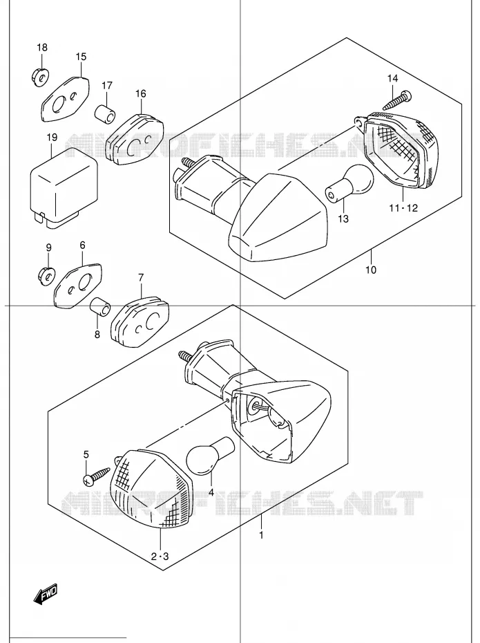 INDICATOREN (GSF1200SK1/SK2/SK3/SK4/K5/ZK5) Suzuki MOTO 1200 BANDIT 2005  GSF1200K5(E2)