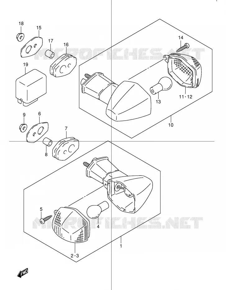 INDICATOREN (GSF600SY/SUY/SK1/SK2/SK3/SK4/SUK1/SUK2/SUK3/SUK4) Suzuki MOTO 600 BANDIT 2004  GSF600SUK4(E2)