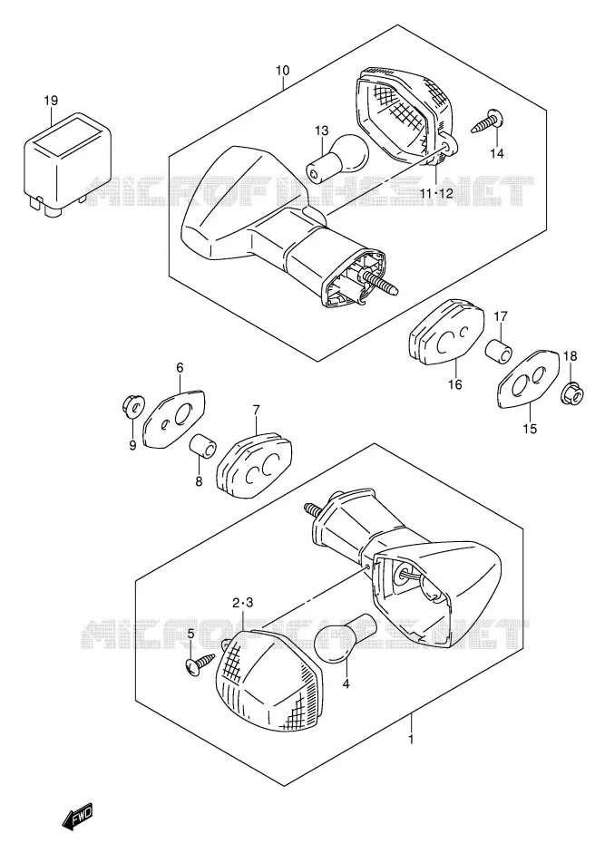 INDICATOREN (MODELE K1) Suzuki MOTO 600 GSX-R 2002  GSX-R600K2(E2)