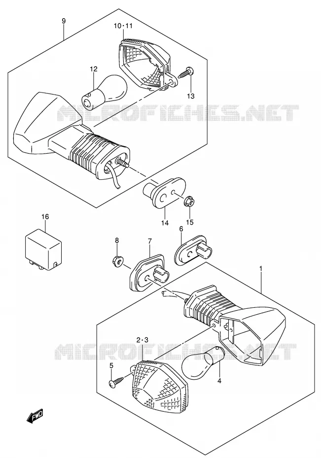 INDICATOREN (MODELE K5) Suzuki MOTO 650 BANDIT 2005  GSF650K5(E2)