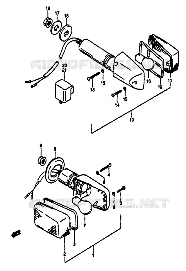 INDICATOREN Suzuki MOTO 1100 GSX-R 1991  GSX-R1100M(M/N)