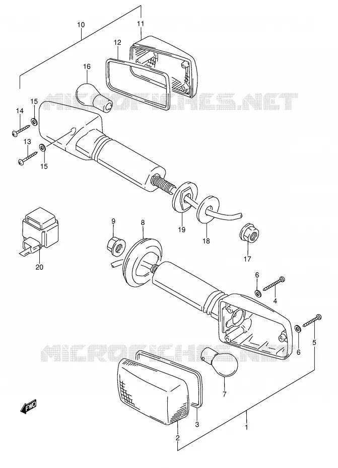 INDICATOREN Suzuki MOTO 1100 GSX-R 1997  GSX-R1100WV(E28)