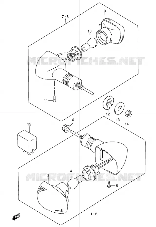 INDICATOREN Suzuki MOTO 1200 GSX 2000  GSX1200Y(E4)
