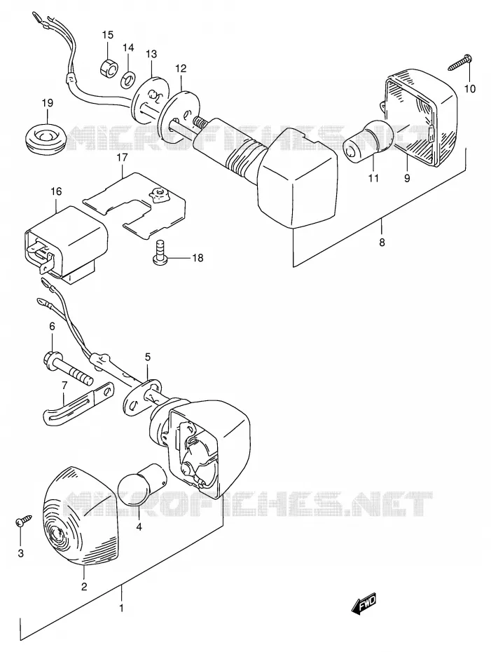 INDICATOREN Suzuki MOTO 400 GSX-R 1994  GSX-R400RR(E30)