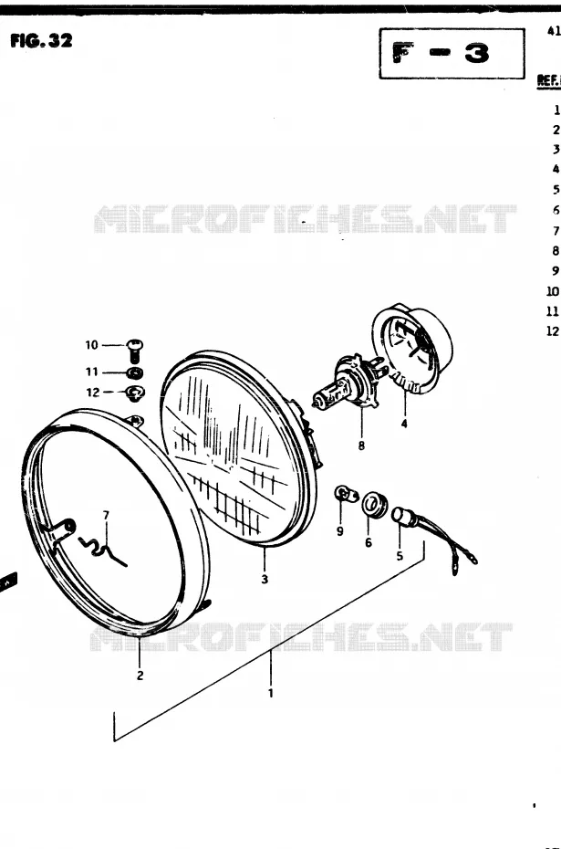 KOPLAMP (E2) Suzuki MOTO 250 GSX 1982  GSX250Z(Z/D)