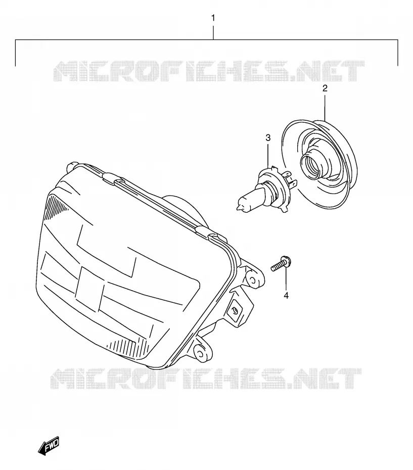 KOPLAMP (GSF600ST/SV/SW/SX E24) Suzuki MOTO 600 BANDIT 1997  GSF600SV(E2)