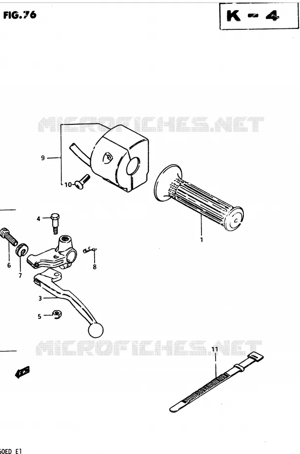 LINKER HANDGREEP (MODELE Z) Suzuki MOTO 250 GSX 1983  GSX250ESD(Z/D)