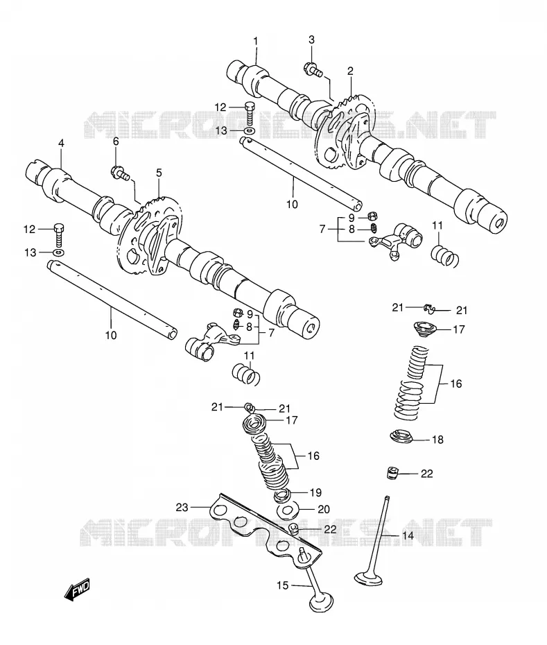 NOKKENAS - VALVES Suzuki MOTO 1200 BANDIT 2000  GSF1200SY(E28)