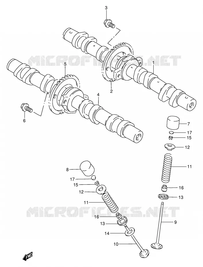 NOKKENAS - VALVES Suzuki MOTO 250 GSX 1992  GSX250FN(E24)