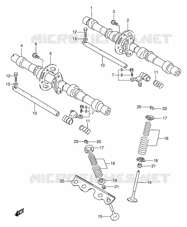 NOKKENAS - VALVES Suzuki MOTO 600 BANDIT 1998  GSF600W/GSF600SW/GSF600UW/GSF600SUW
