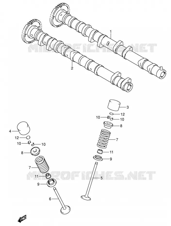 NOKKENAS - VALVES Suzuki MOTO 750 GSX-R 2004  GSX-R750U2K4(E2)