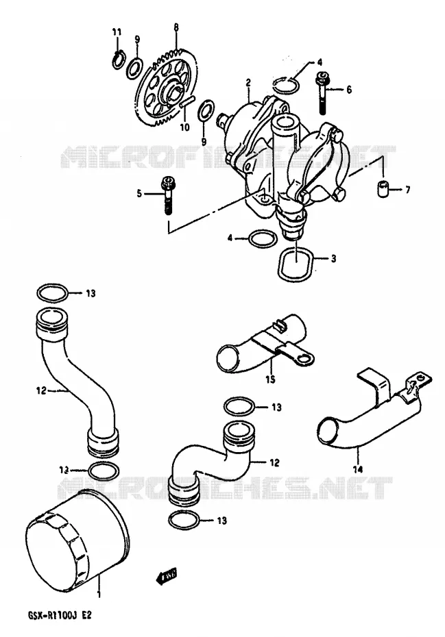 OLIEPOMP Suzuki MOTO 1100 GSX-R 1988  GSX-R1100J(G/H/J)