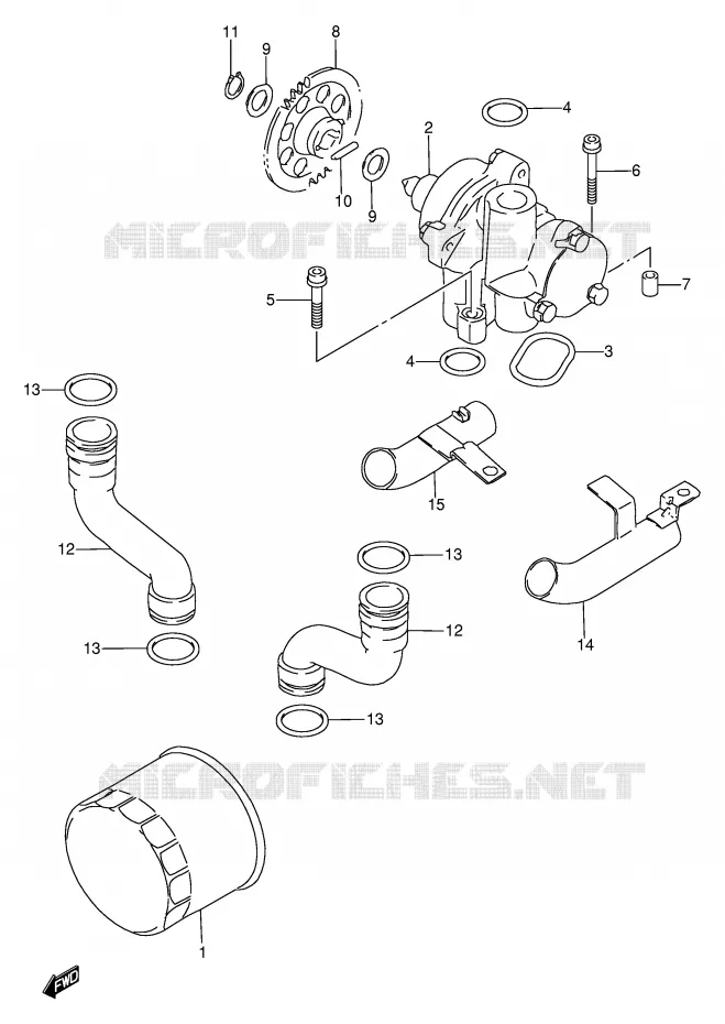 OLIEPOMP Suzuki MOTO 600 BANDIT 1996  GSF600SUT(E2)