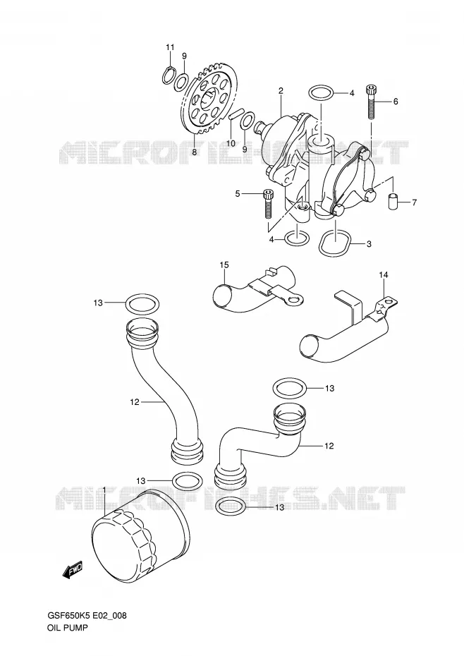 OLIEPOMP Suzuki MOTO 650 BANDIT 2006  GSF650SAK6(E2)
