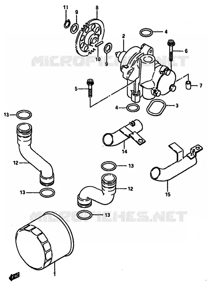 OLIEPOMP Suzuki MOTO 750 GSX-R 1986  GSX-R750G(F/G/H)