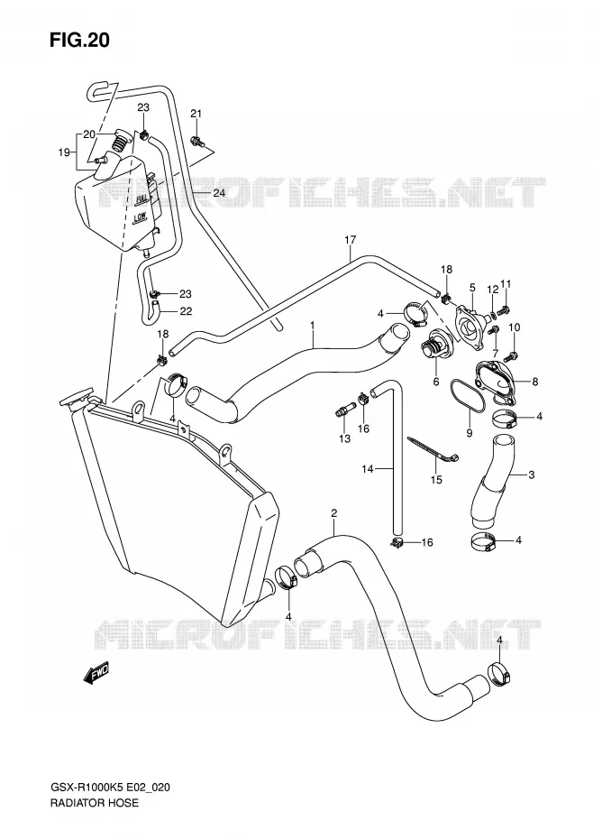 RADIATOR SLANG Suzuki MOTO 1000 GSX-R 2006  GSX-R1000U2K6(E2)