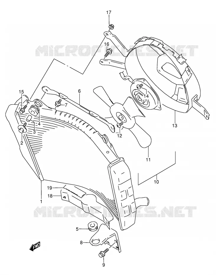 RADIATOR Suzuki MOTO 1100 GSX-R 1995  GSX-R1100WS(E28)