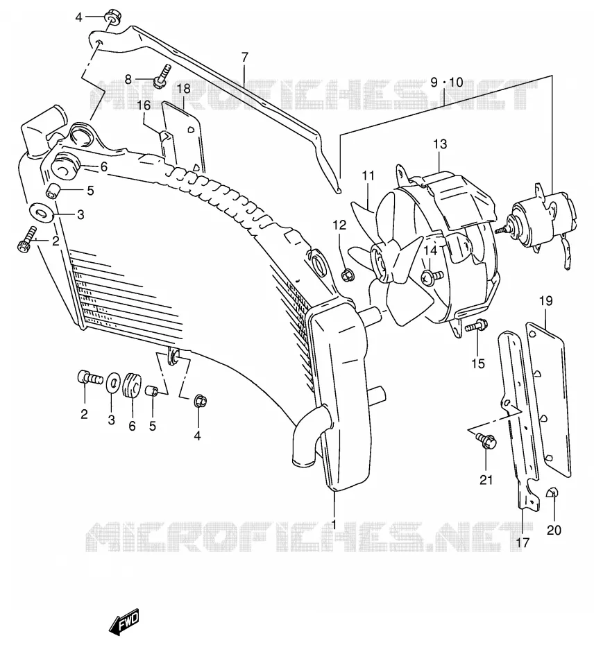 RADIATOR Suzuki MOTO 400 GSX-R 1993  GSX-R400RP(E30)